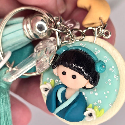 Charm: Japanese Girl (Teal)