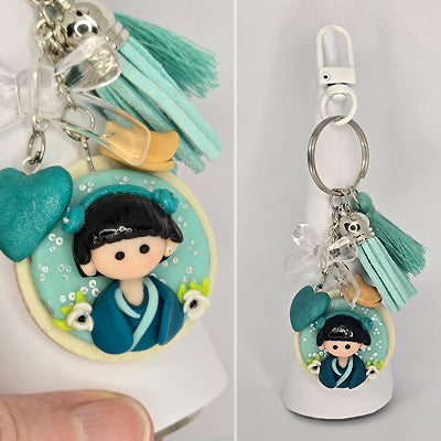 Charm: Japanese Girl (Teal)