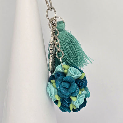 Charm: Teal Roses