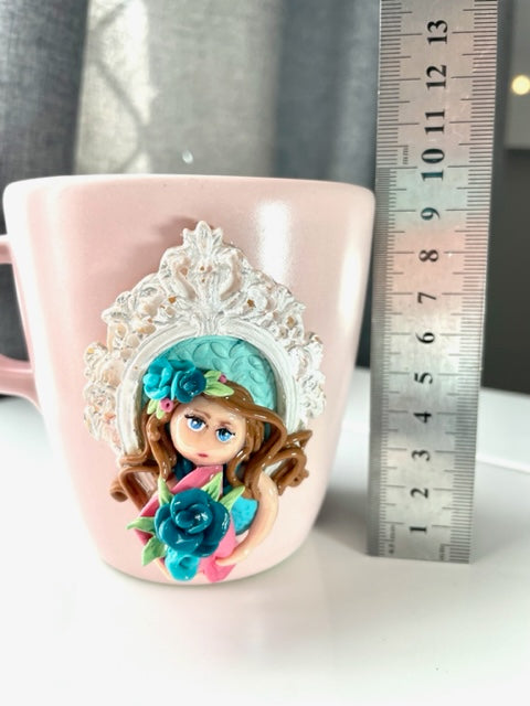 Pink girl in frame mug