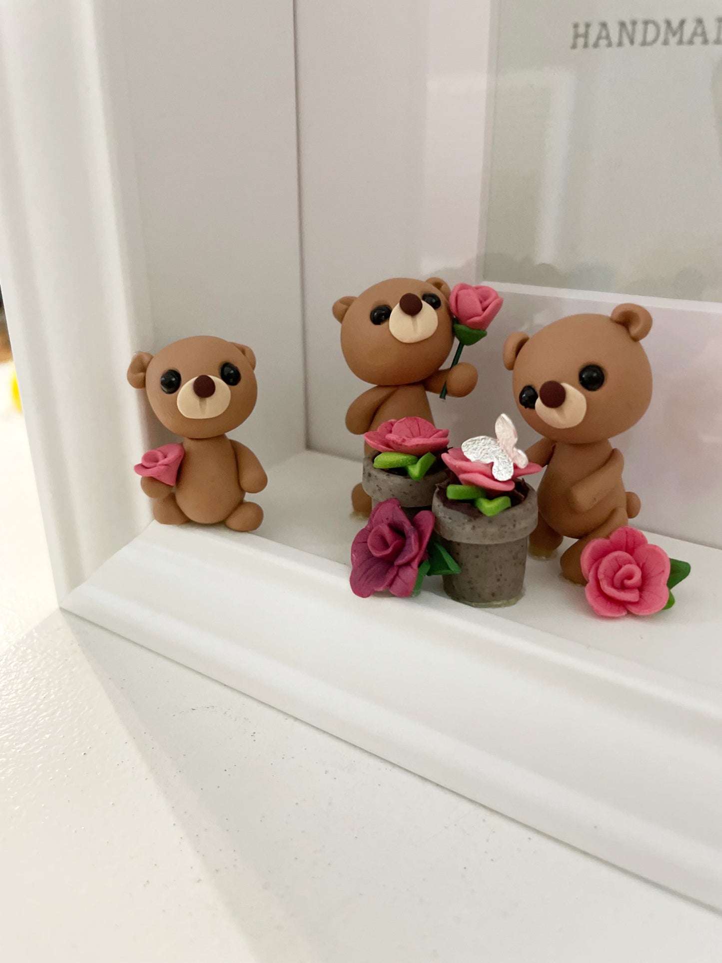 Flower pot bears - photo frame