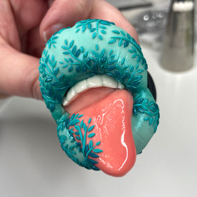 Hot Lips Pop Socket_Teal