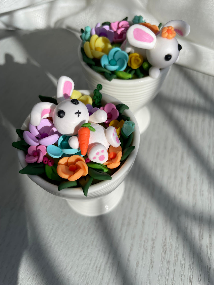 Eggcup Bunny - lazybones