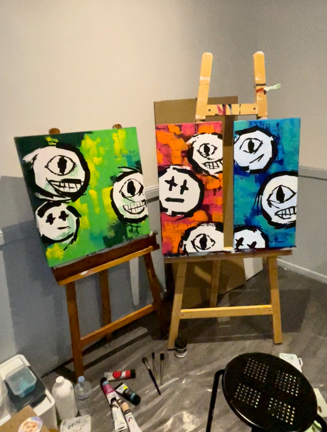 Spooky faces 02 (30 x 60cm)