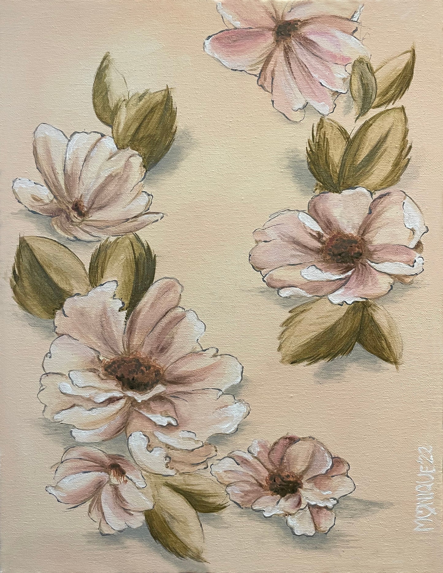 Pastel florals (30 x 40cm)