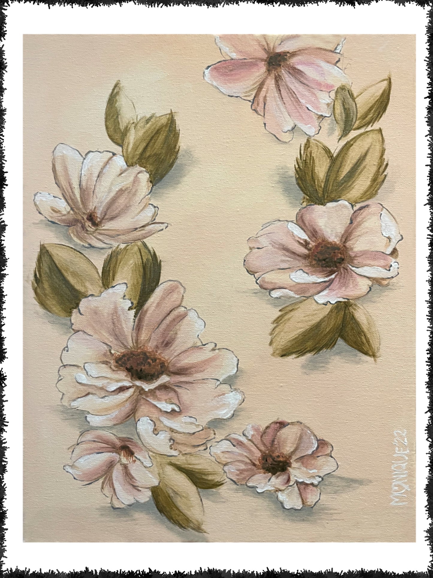 Pastel florals (30 x 40cm)